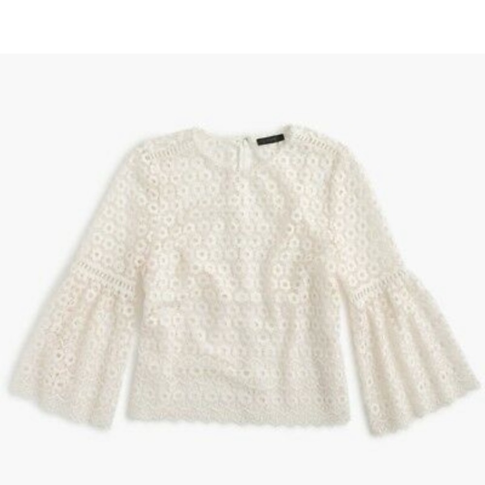J. Crew daisy lace shirt